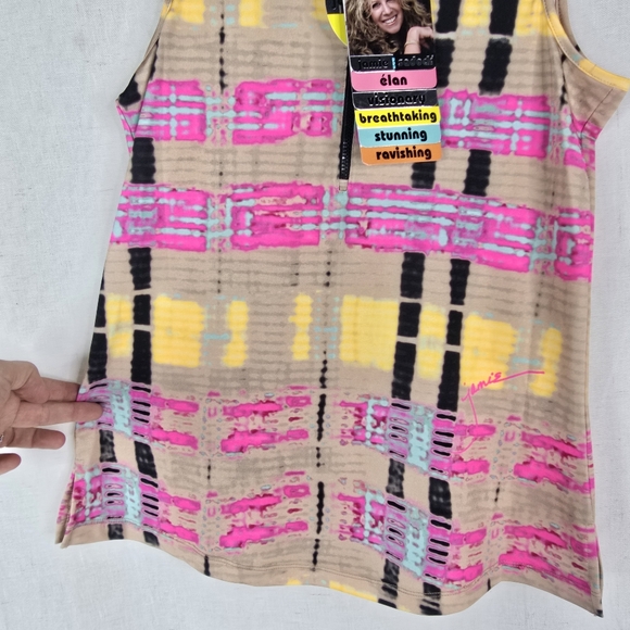 Jamie Sadock Tank Top Womens XS Golf Tennis Pink Creme Brulee 1/4 Zip Shirt - Picture 2 of 11